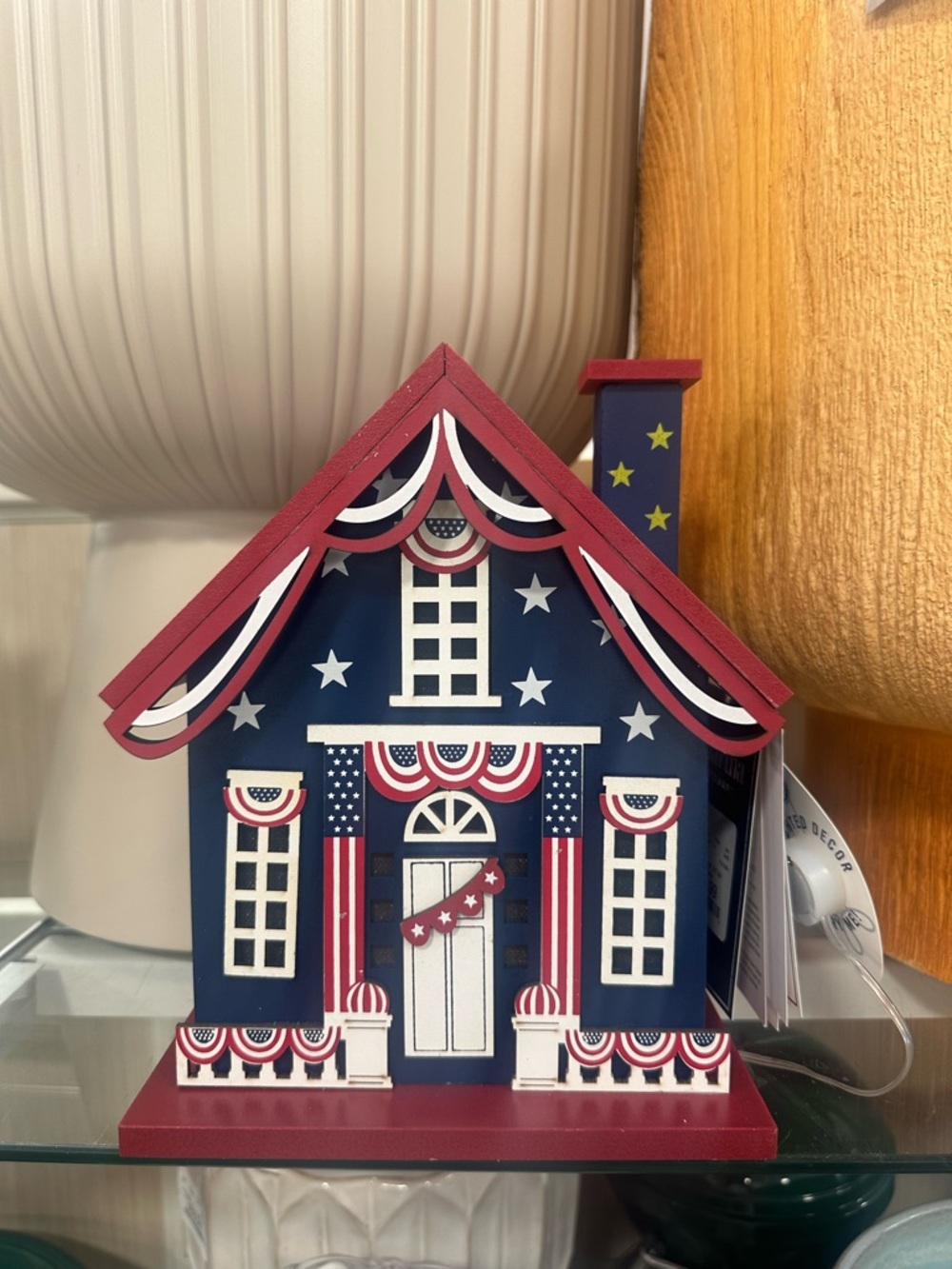 Martha Stewart Patriotic Red, White & Blue Decorative House